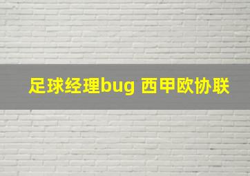 足球经理bug 西甲欧协联